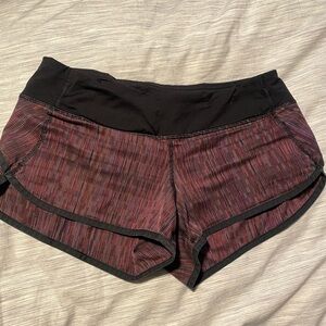 Lululemon Striped Speed Up Shorts